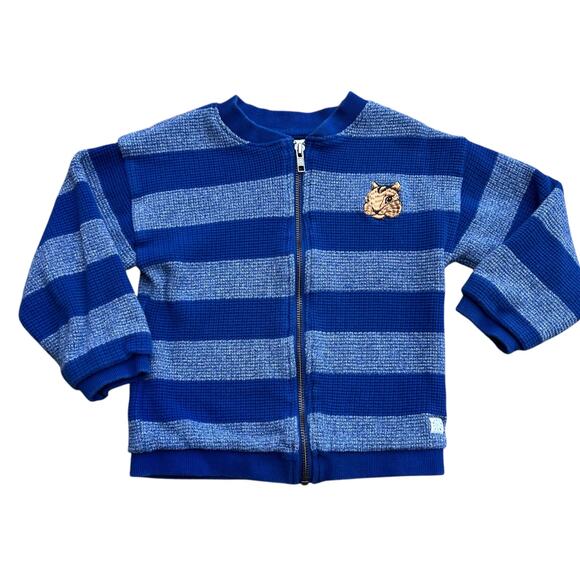 Sproet + Sprout Striped Squirrel Zip-up Sweater Jacket Kids Sz 5Y - Picture 4 of 6